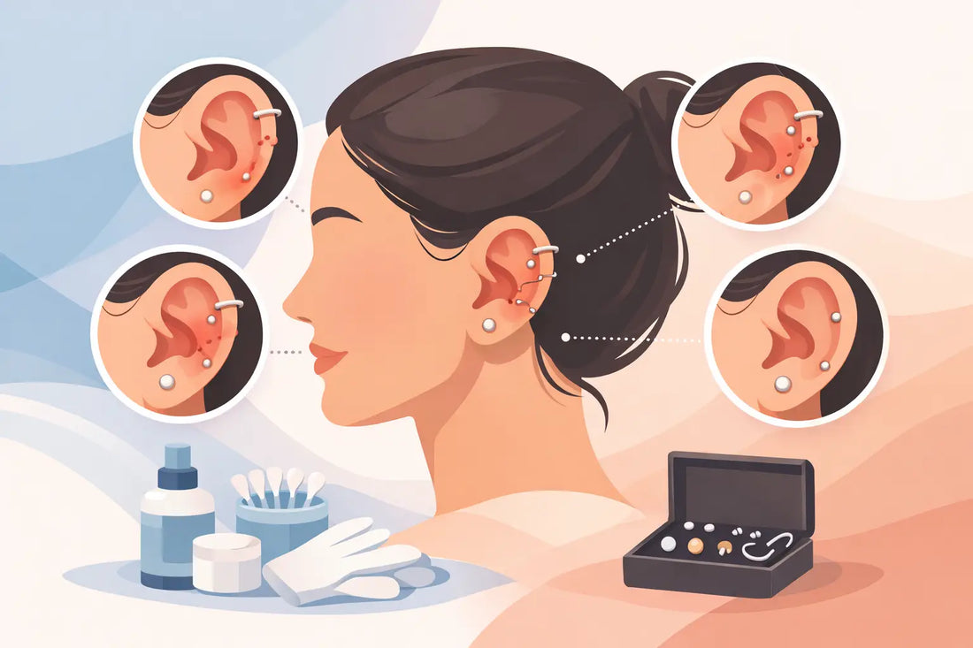 Ear Piercing Healing Stages Guide for Every Placement
