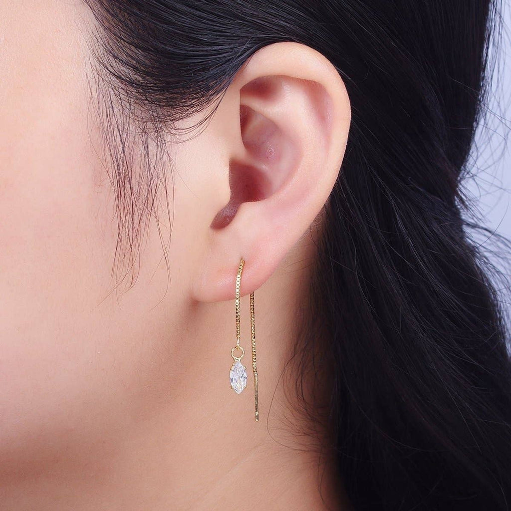 Marquise Threader Earrings