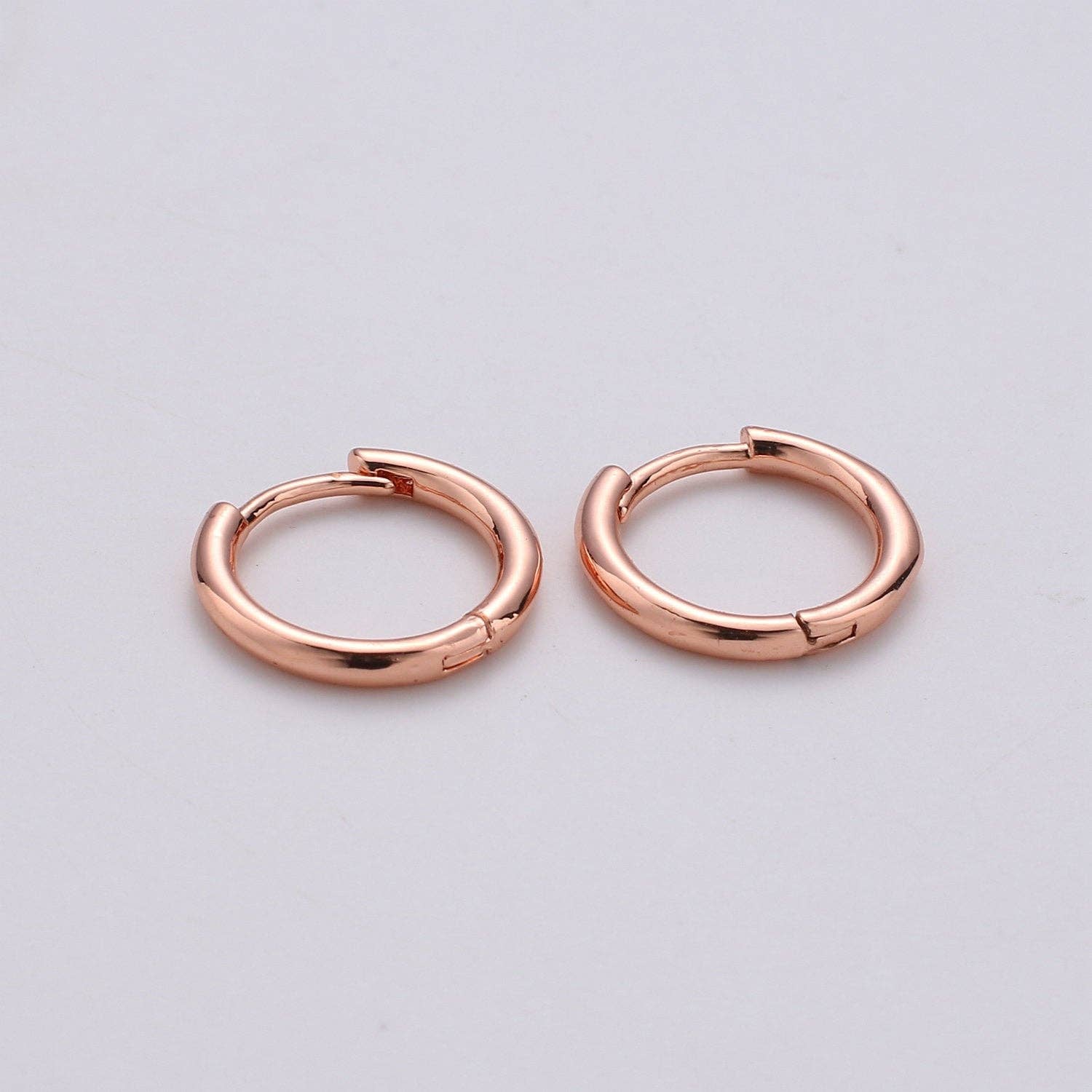Rose Gold Huggie Hoop Earrings
