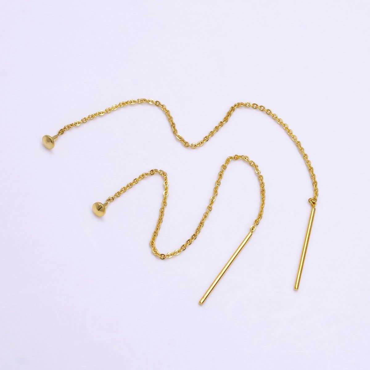 24K Threader Chain Earrings