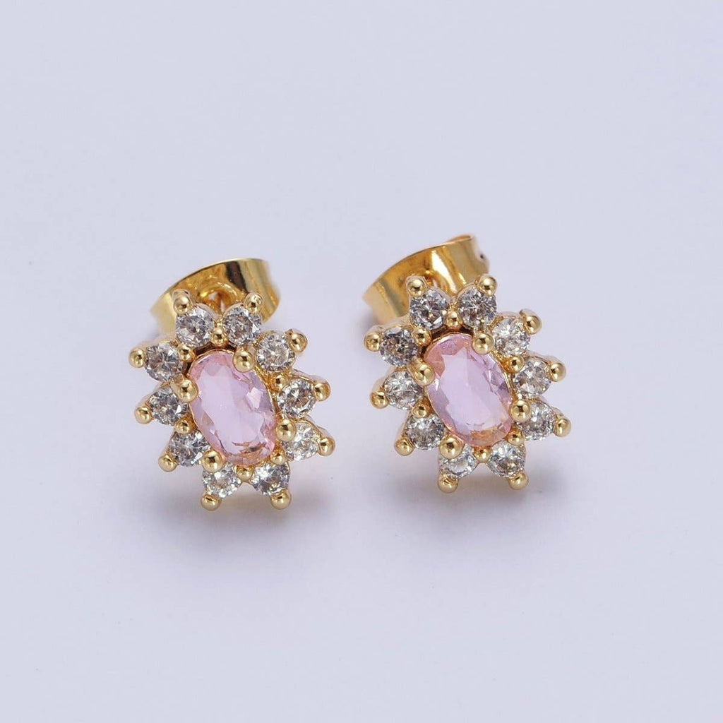 Pink Celestial Sun Burst Earrings