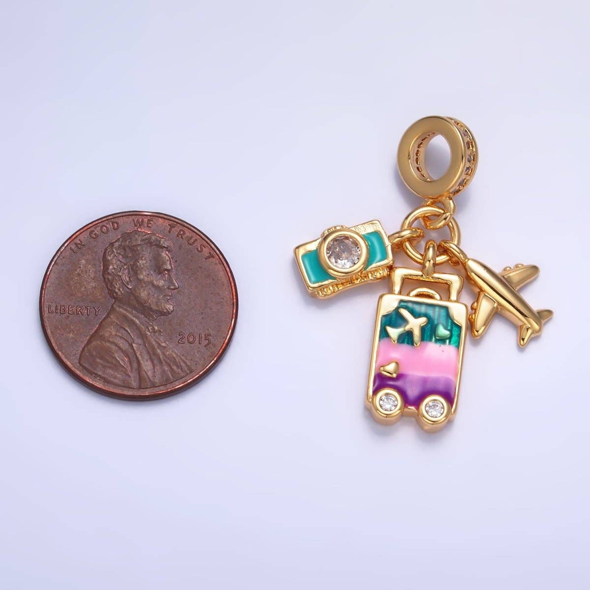 24K Gold Travel Charm