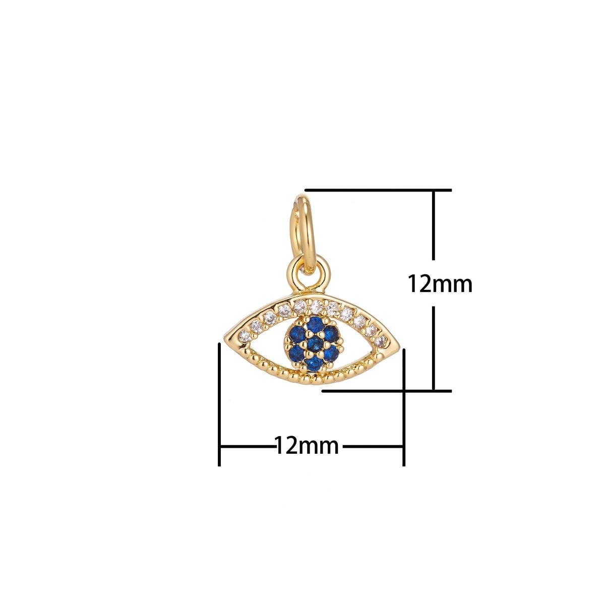 Evil Eye Charm Micro Pave Charm