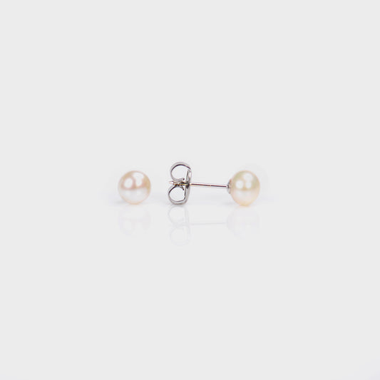 Genuine Pearl 5mm earring pair
