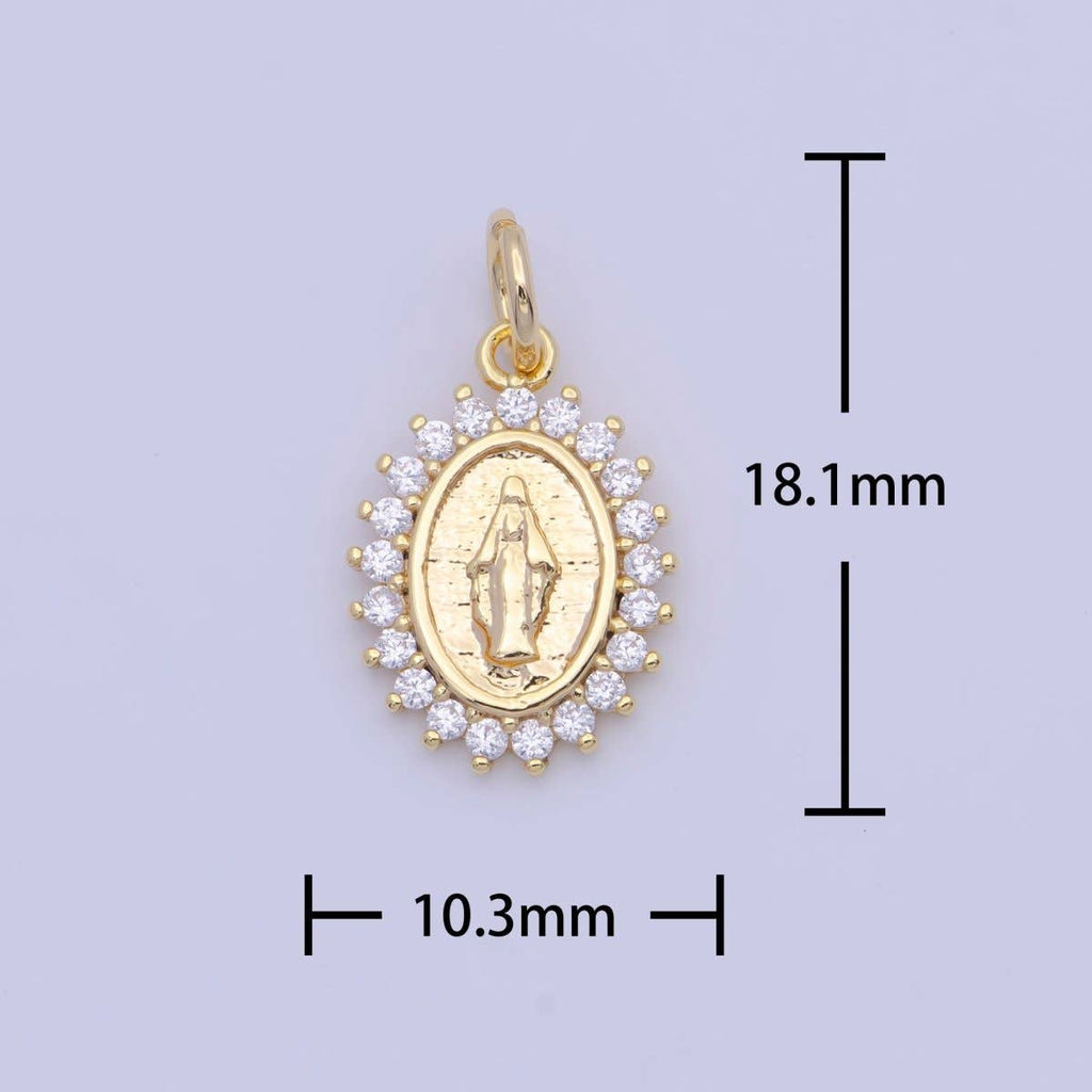 24k Gold Lady Guadalupe Charm