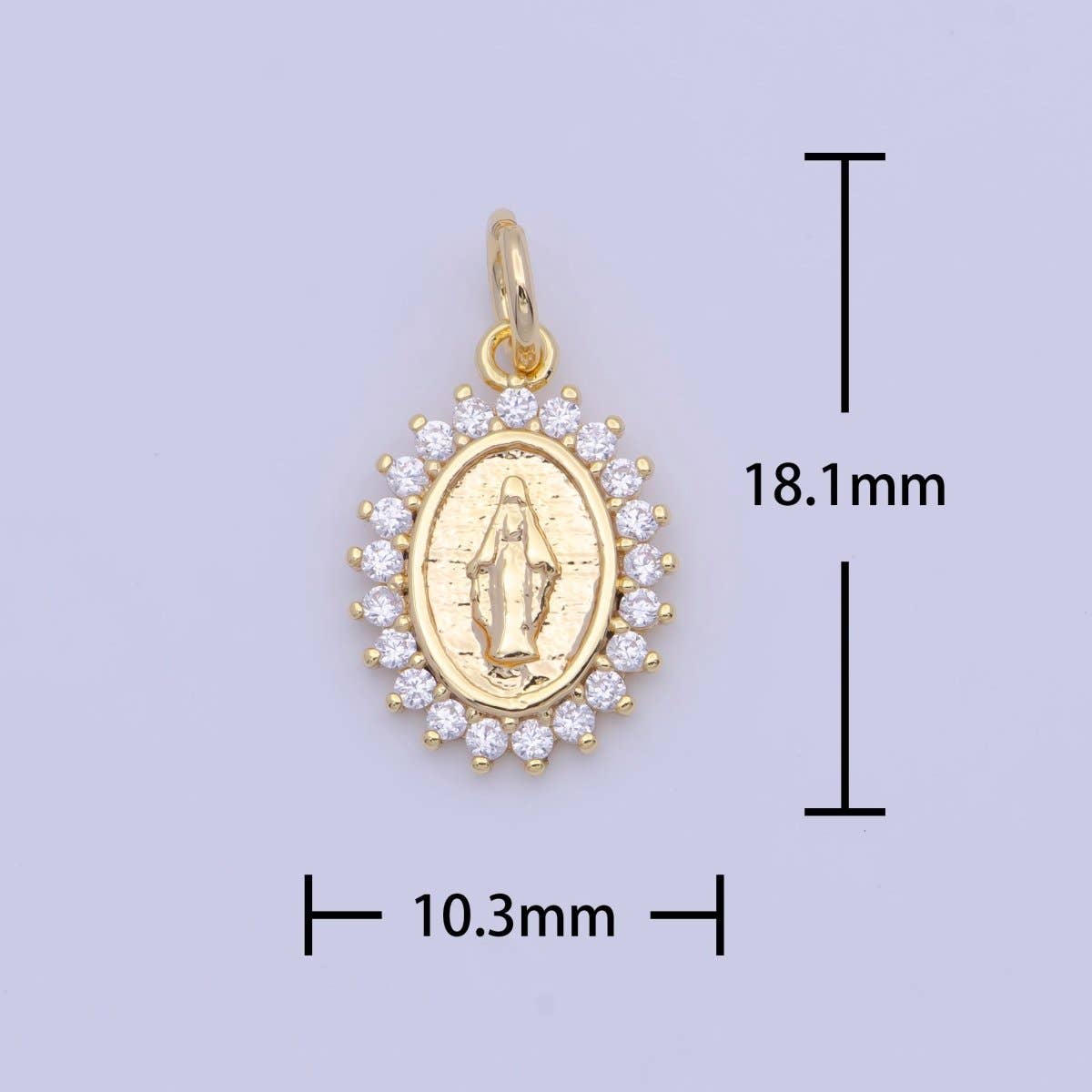 24k Gold Lady Guadalupe Charm