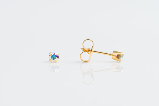 Iridescent sparkle stud earrings