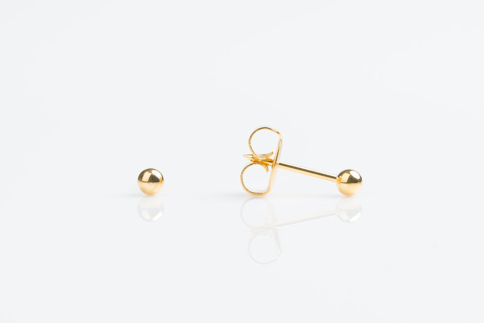 14k gold Ball stud earrings