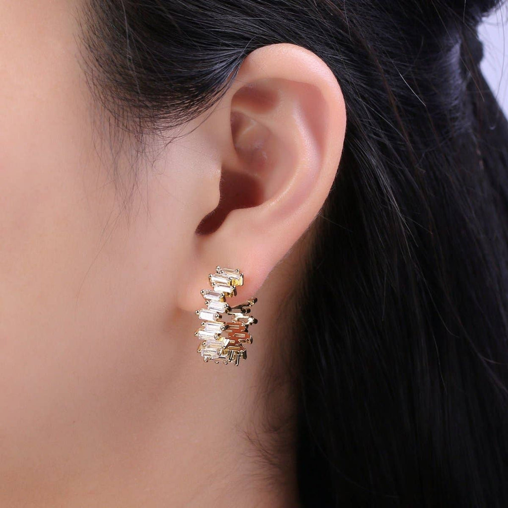 Bold Baguette Hoops