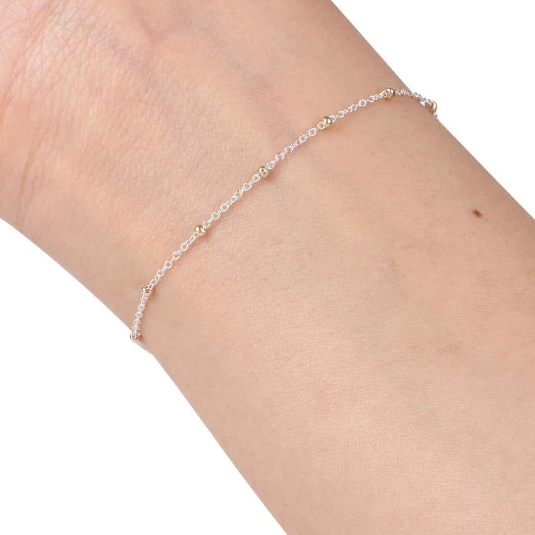 Mixed Metal Beaded chain