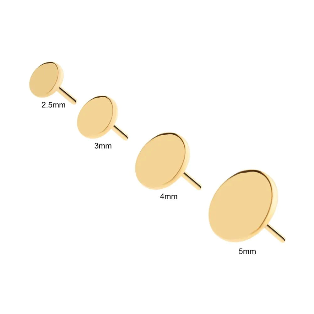 Flat Disk stud 2.5mm