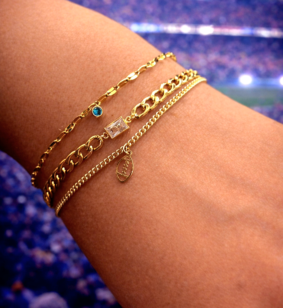 Gold Football Charm