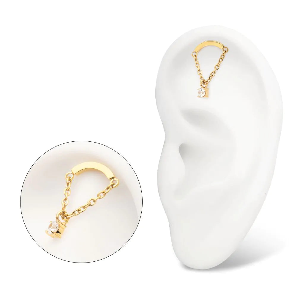 Crystal drop chain hidden helix