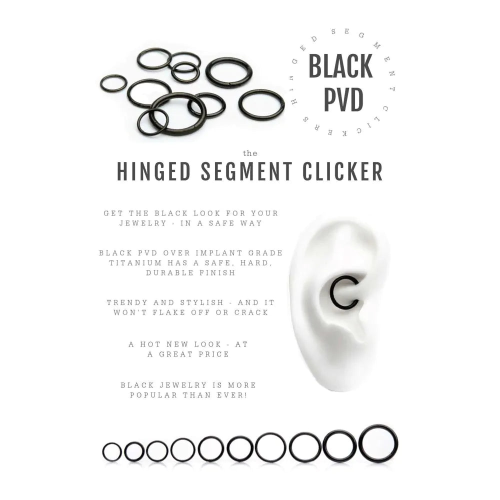 Black Titanium Endless Hoops