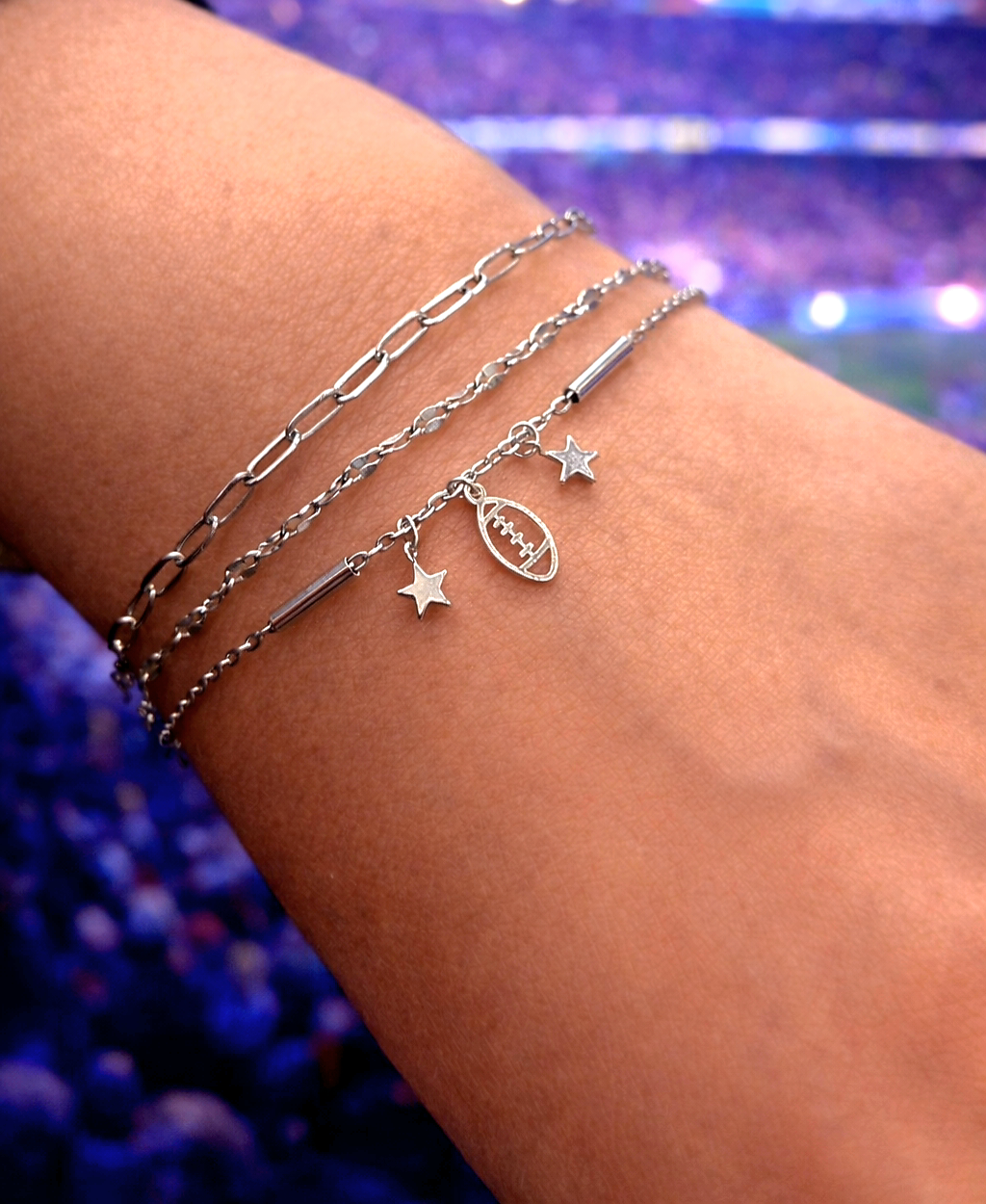 Silver Football Charm