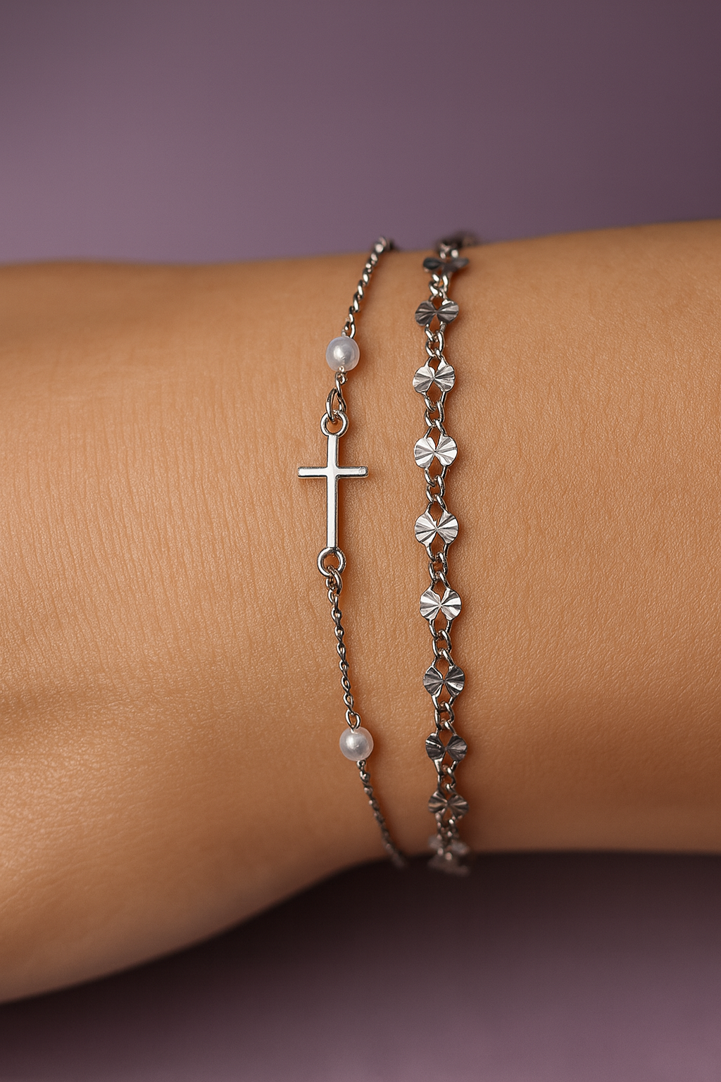 Sterling silver Cross connector