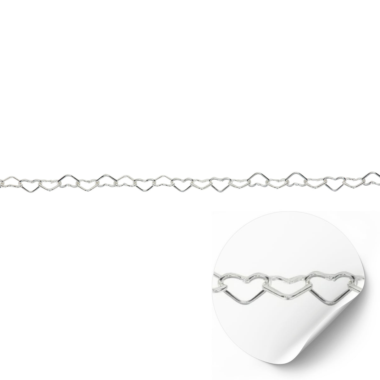 Sterling Silver Tiny Hearts chain