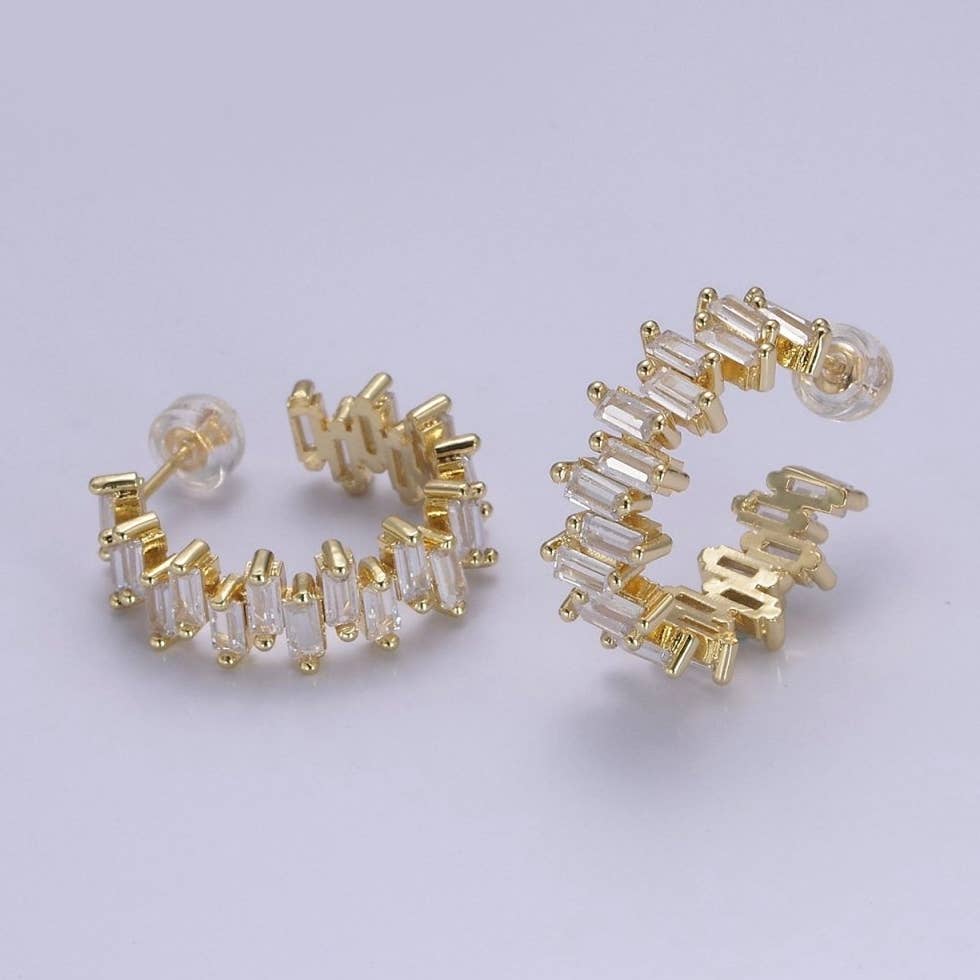 Bold Baguette Hoops
