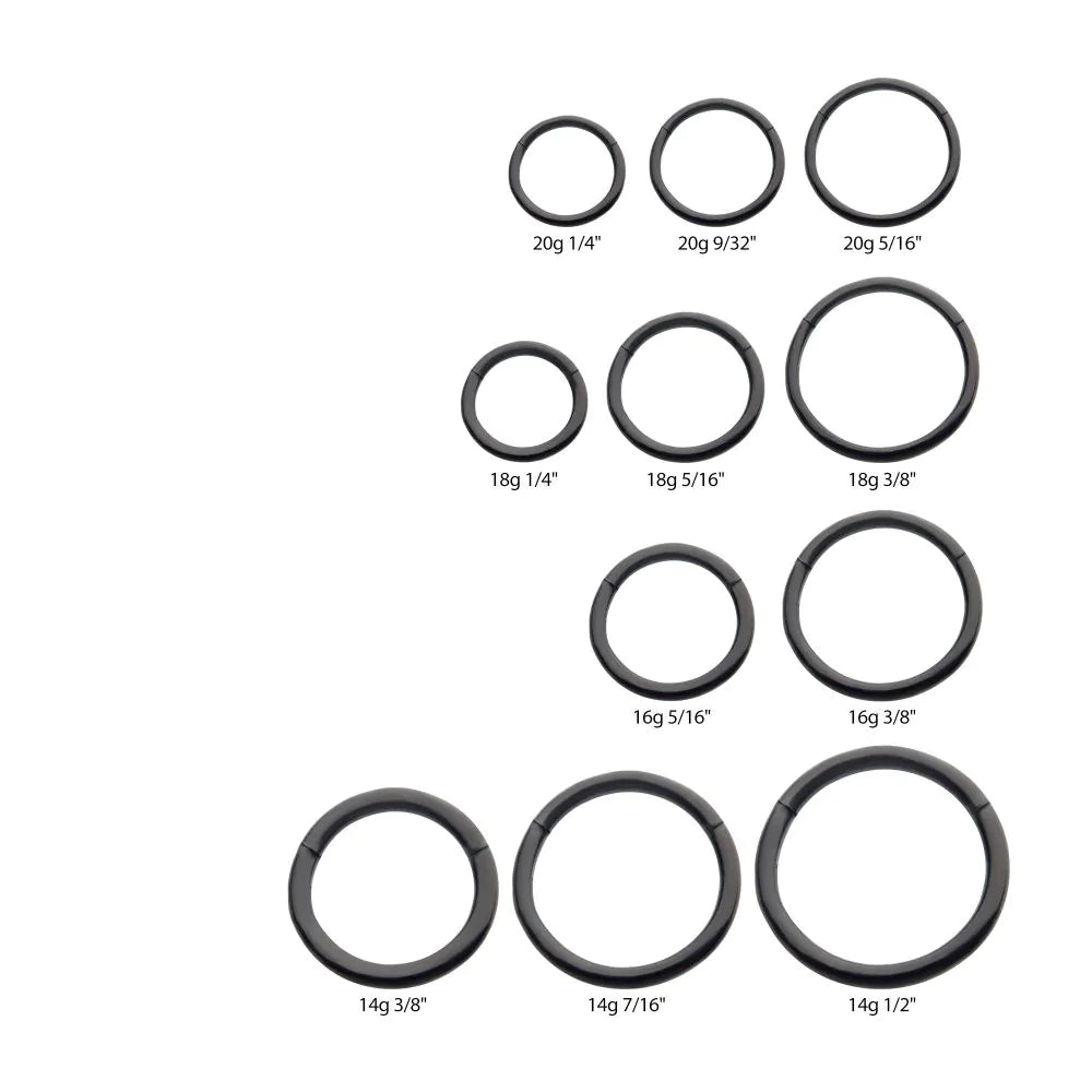 Black Titanium Endless Hoops