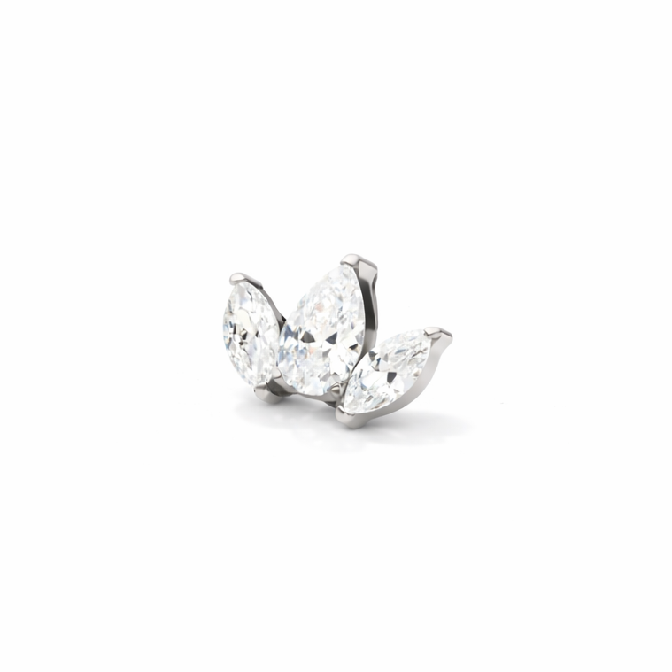Titanium Triple Marquise