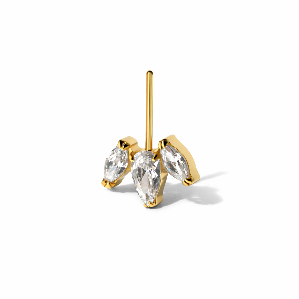 Vertical Triple Marquise