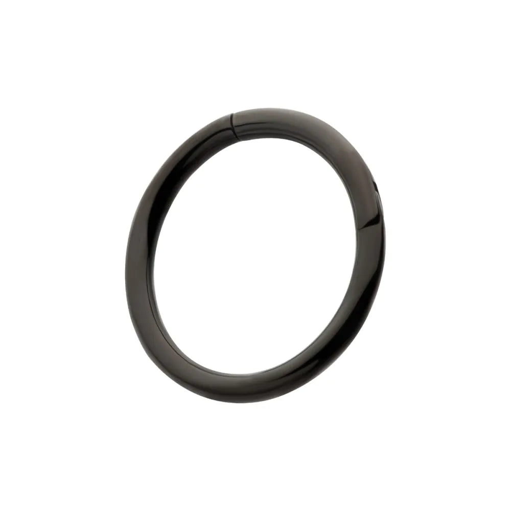 Black Titanium Endless Hoops