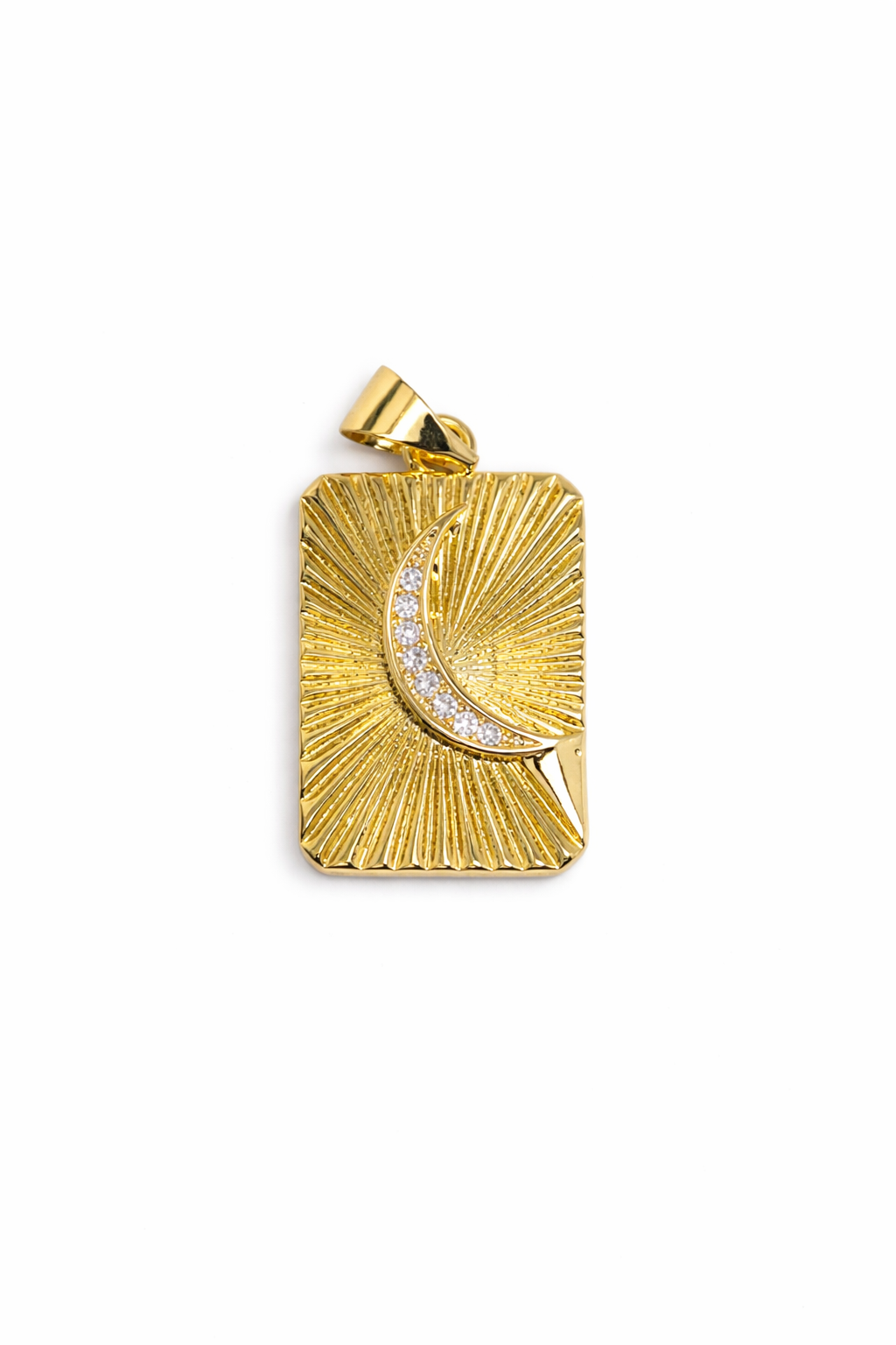 Crescent Moon Tag Necklace