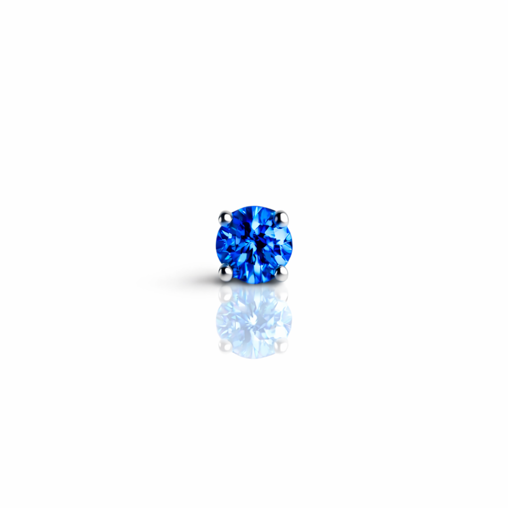 Titanium Sapphire stud 2.5mm