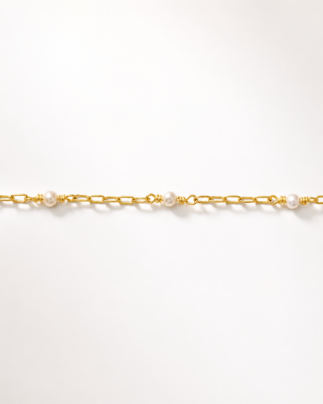 Genuine Pearl Paperclip Chain