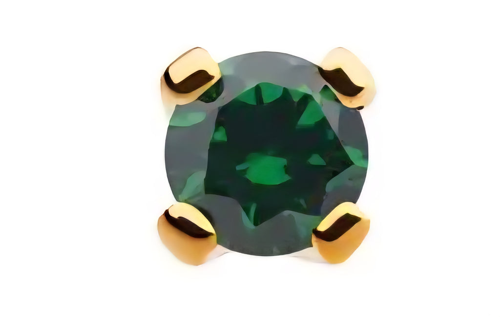 Emerald stud 2.5mm