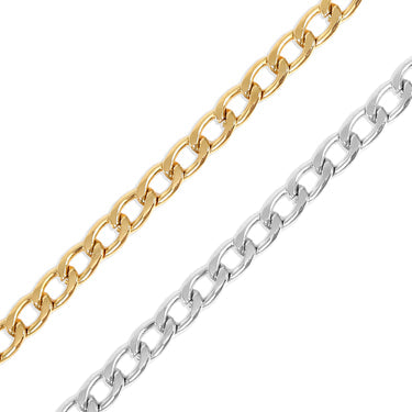18k gold PVD Stainless Curb chain