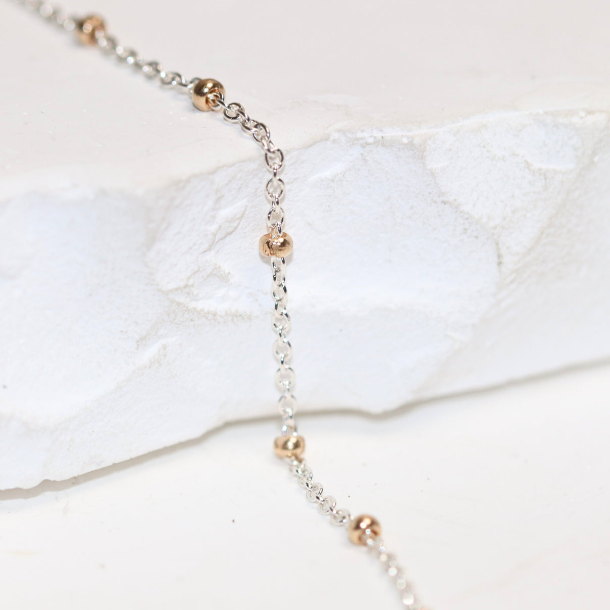 Mixed Metal Beaded chain