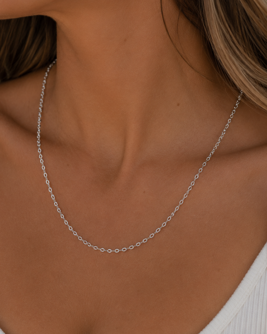 18k White Gold Sunburst Necklace