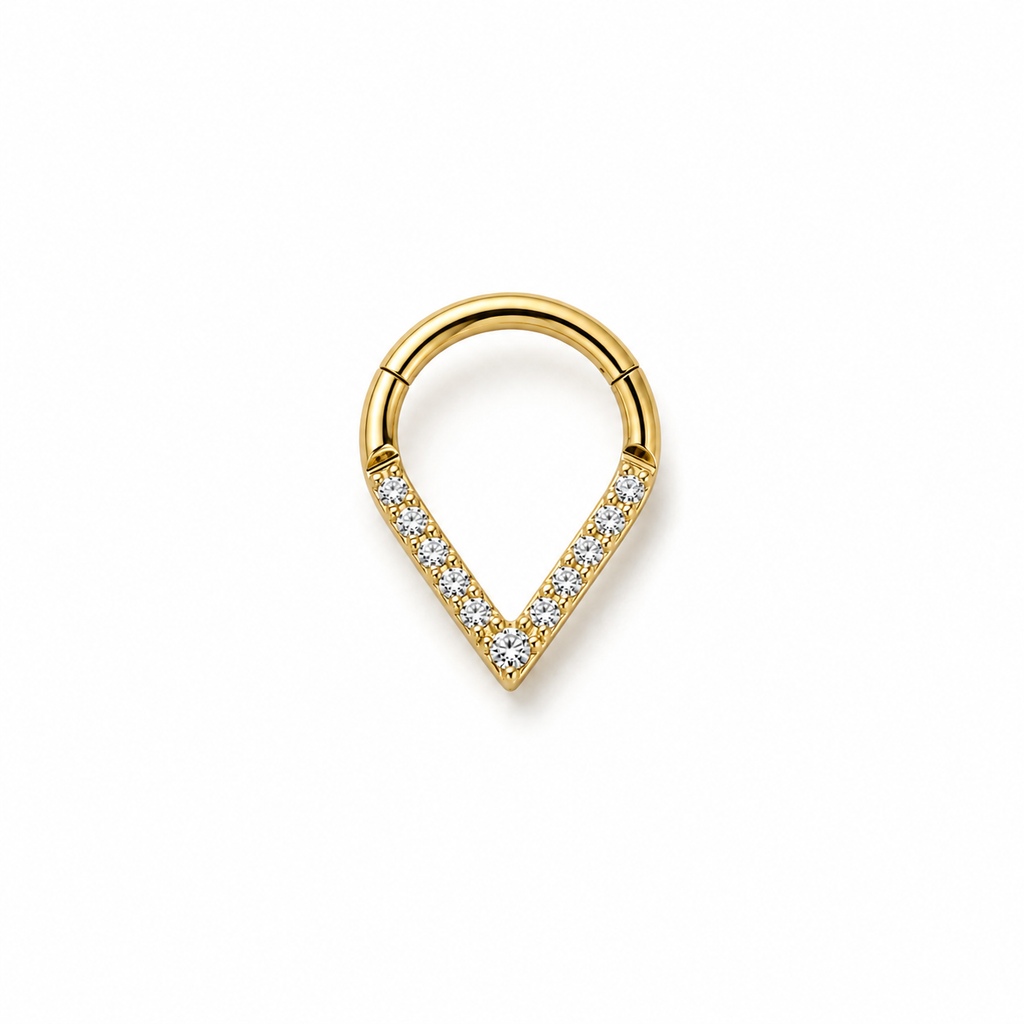 Teardrop CZ Hoop