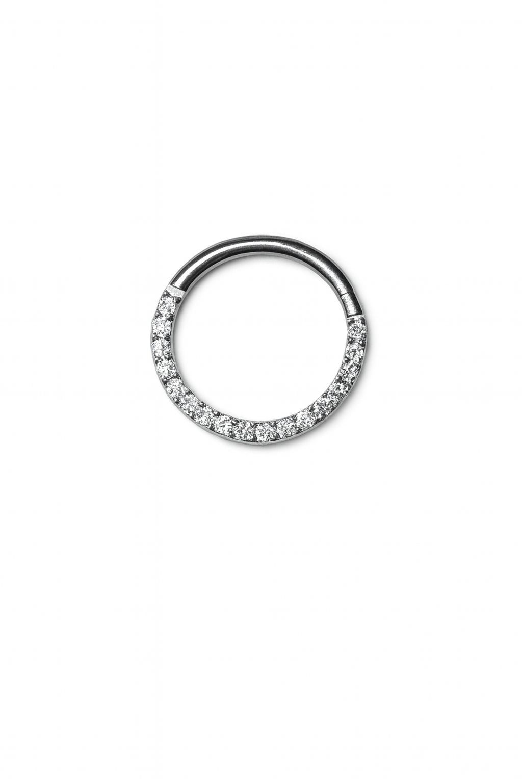 Stainless CZ hoop 16 gauge