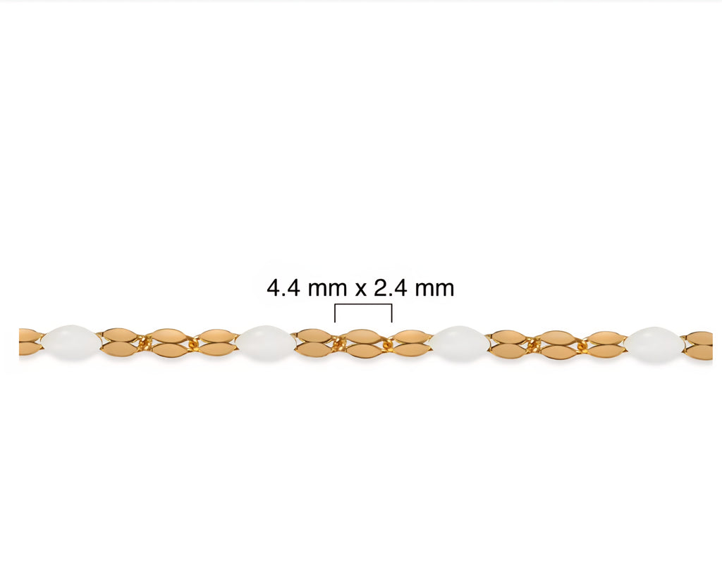 14k gold filled enamel Lip chain