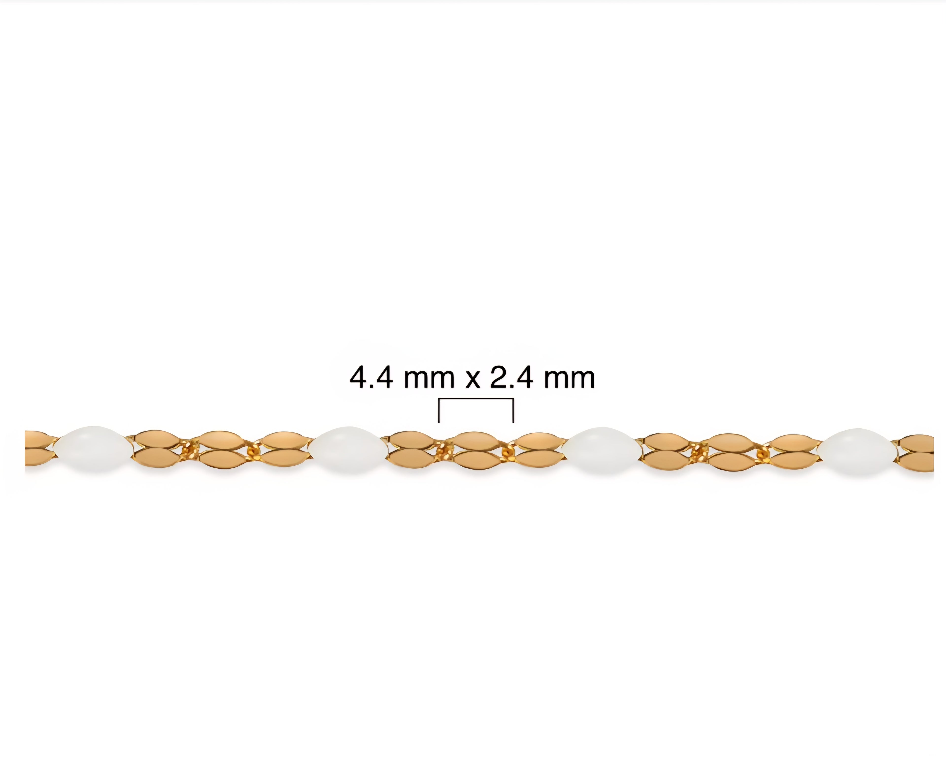 14k gold filled enamel Lip chain