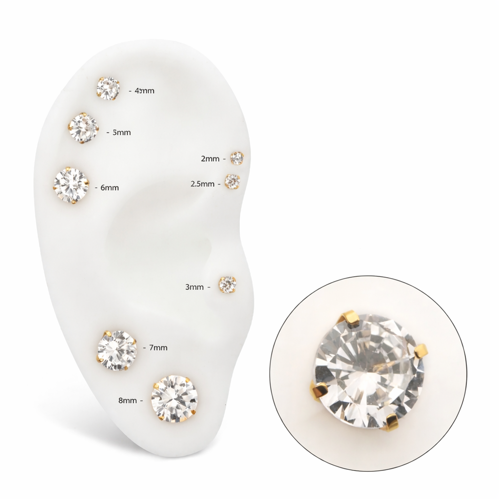 CZ Crystal Stud 2.5mm