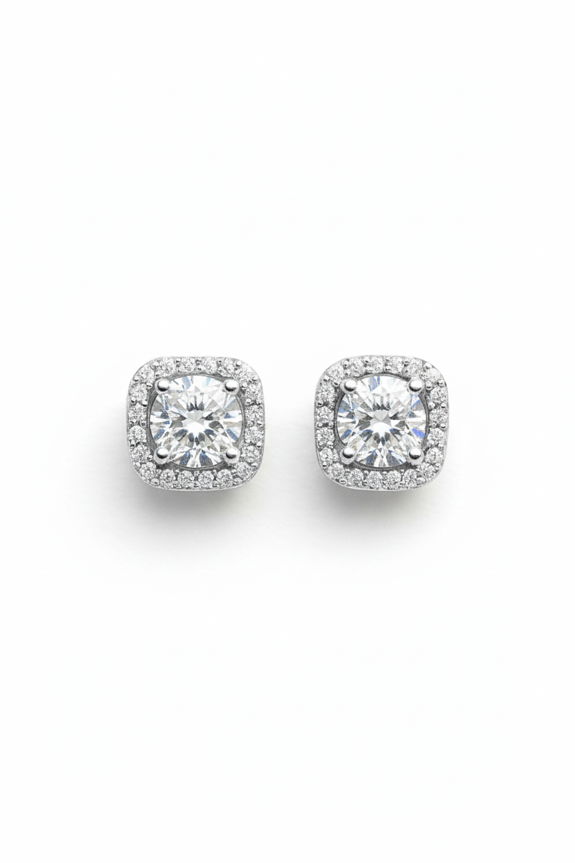 Moissanite stud earrings