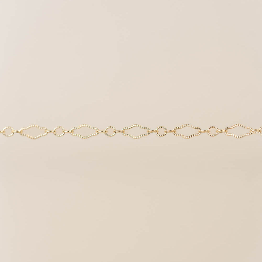 14k gold filled Textured Diamond chain