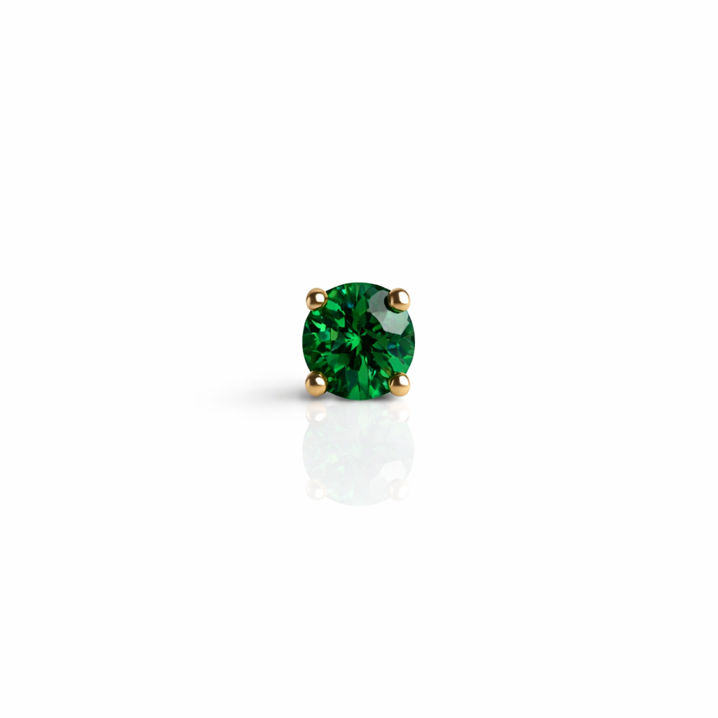 Emerald Stud 2.5mm