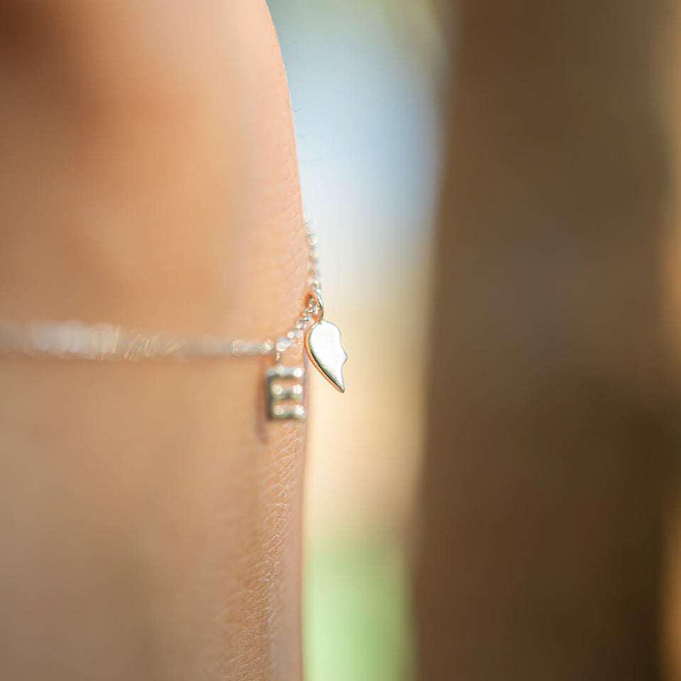 Sterling Silver Broken Heart charm