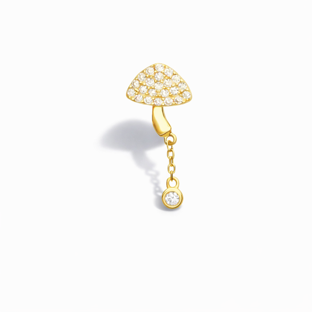 Pavé Mushroom dangle