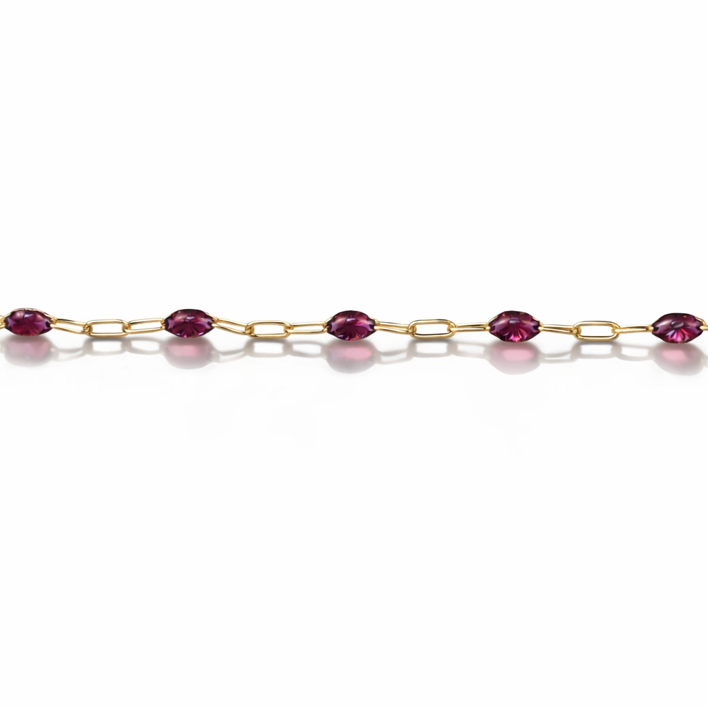 Pink Crystal Beaded Chain