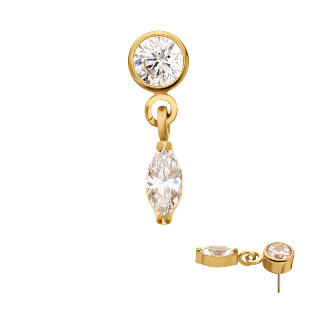 Bezel Marquise drop